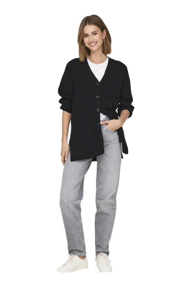 Only   ONLJUICY HW MOM REA707 DNM NOOS Kadın Gri Jean - O15342042 ürün görseli 1