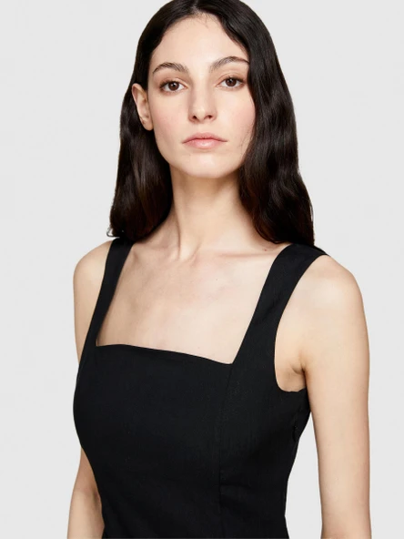 Sisley   DRESS Kadın Siyah Elbise - 324P4YNELV05Q ürün görseli 1