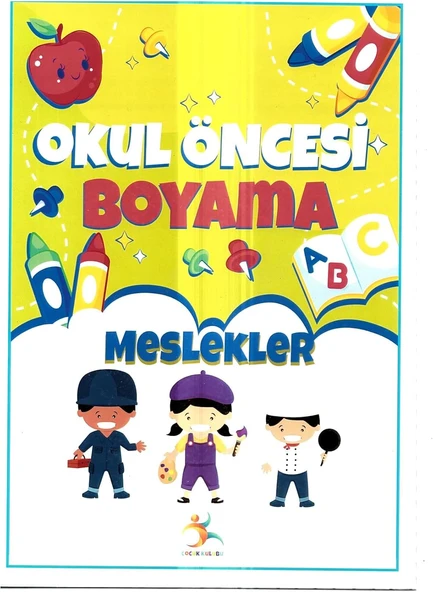 Okul Öncesi Meslekler Boyama Kitabı, Eğitici Aktivite Seti, 3-6 Yaş Arası ürün görseli 1