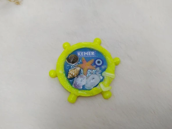 Magnet Dümen Epoksi Deniz Kabuklu Mıknatıslı Buzdolabı Süsü ürün görseli 1