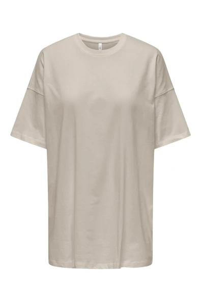 Only   ONLMAY LIFE S/S OVERSIZE TOP JRS Kadın Bej Bluz - 15261790 ürün görseli 1