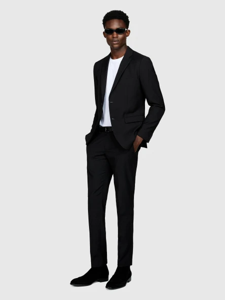 Sisley   Poliviskoz Slim Fit Ceket Erkek Siyah Ceket - 323A2KI352Y89 ürün görseli 1