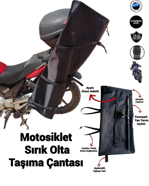 SEVBAGS MOTOSİKLET SIRIK OLTA TAŞIMA ÇANTASI ürün görseli 1