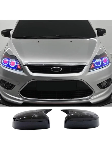 ford focus 2.5 (2008-2012) uyumlu batman-yarasa parlak siyah ayna kapağı ürün görseli 1