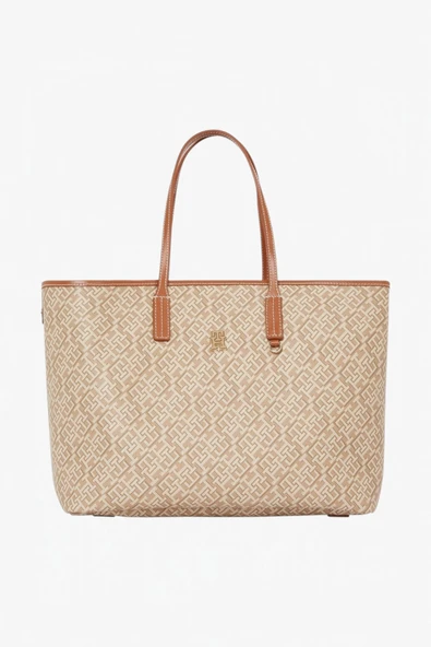 Tommy Hilfiger   TH MONOPLAY LEATHER TOTE Kadın Yeşil Çanta - AW0AW17416 ürün görseli 1