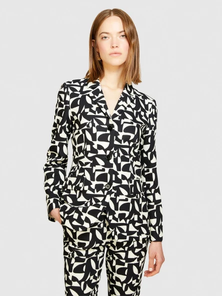 Sisley   Tamamı Desenli Dar Kesim Ceket Kadın Pembe Ceket - 324P2OLRLW01V ürün görseli 1