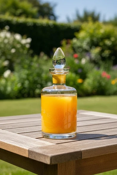 Cam Yaldızlı El İmalatı 1 Litre Su Viski Şişesi Başucu Sürahisi m2 ürün görseli 1
