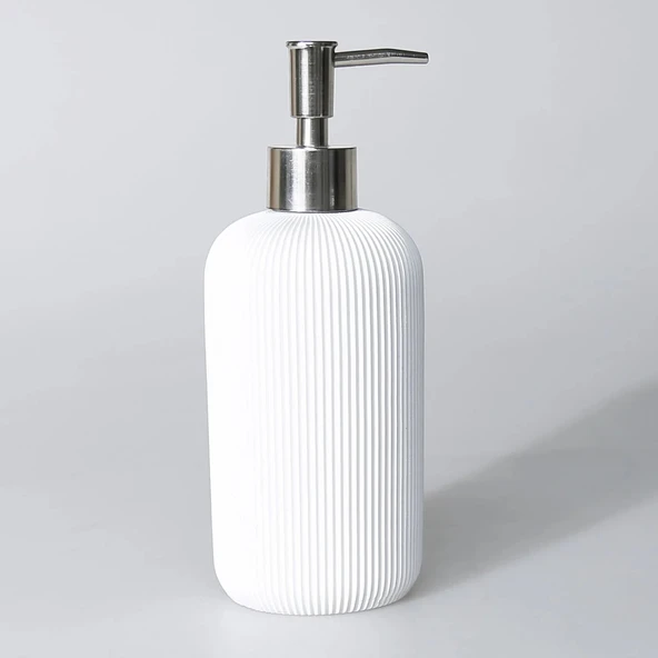 By Selim Lydia Beyaz 5 Parça Polyester Banyo Seti - Resim 5