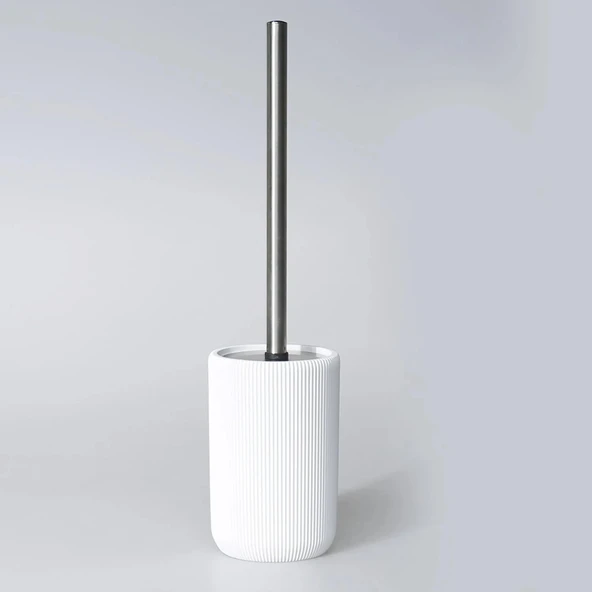 By Selim Lydia Beyaz 5 Parça Polyester Banyo Seti - Resim 3