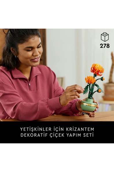 LEGO ® Icons Krizantem Dekoratif Çiçek Yapım Seti 10368 ürün görseli 1
