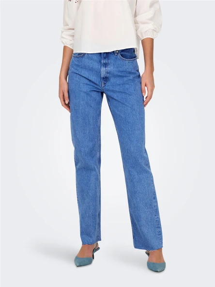 Only   ONLRILEY EX HW RW STR DOT006 DNM NOOS Kadın Mavi Jean - O15336776 ürün görseli 1