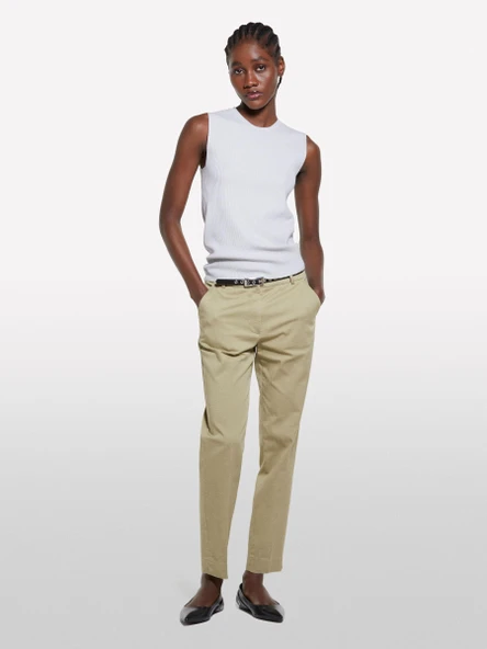 Viskoz Karışımlı Kolsuz Slim Fit Triko Bluz Kadın Gri Bluz - 325P17Q3M105S ürün görseli 1