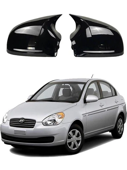 hyundai era (2006-2012) batman-yarasa parlak siyah ayna kapağı ürün görseli 1