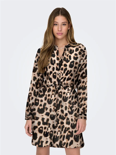 Only   ONLCORY LIFE L/S V-NECK TUNIC WVN NOOS Kadın Cloud Dancer Elbise - 15200543 ürün görseli 1
