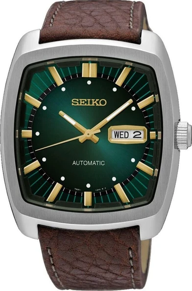 PTTAVM: SEIKO SNKP27 PİLSİZ OTOMATİK YEŞİL KADRAN DERİ KORDON