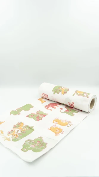 Tek Kullanımlık Pratik Masa Aktivite Kullan At Piknik Kamp Örtüsü 100X120 Koala Desen 3'lü Rulo ürün görseli 1