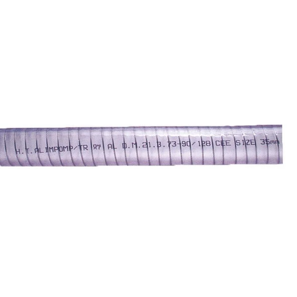Sıvı Atık-Su Transfer Hortumu , PVC, Beyaz, Çelik Telle Güçlendirilmiş Ø13mm, 1/2 ürün görseli 1