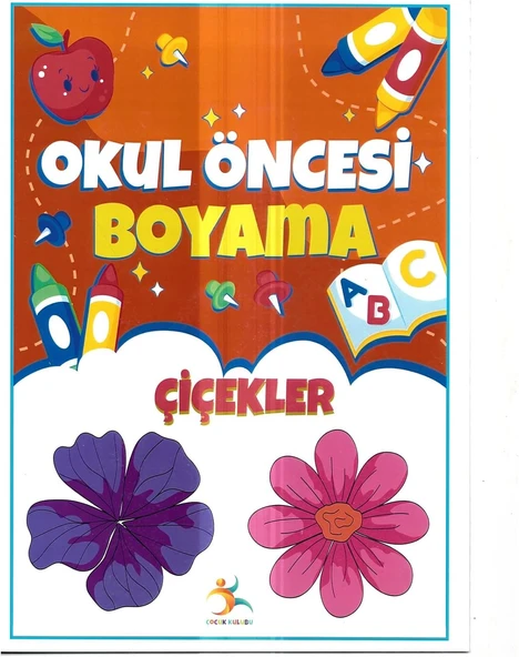 Okul Öncesi Çiçekler Boyama Kitabı, Eğitici Aktivite Seti, 3-6 Yaş Arası ürün görseli 1