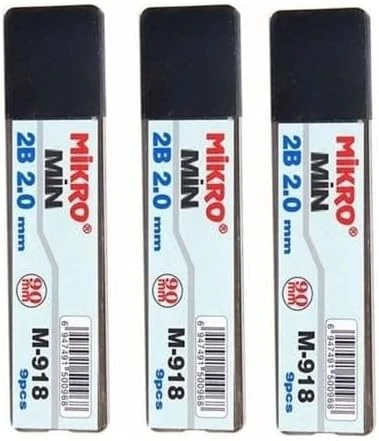 Kalem Ucu 2.0mm 2b Mikro 2b Kalem Ucu 2mm Siyah 3 Adet ürün görseli 1