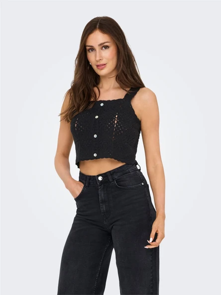 Only   ONLAMARI S/L TOP JRS Kadın Siyah Bluz - 15346695 ürün görseli 1