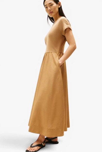 Tommy Hilfiger   MODERN CODY MIDI MIX F&F DRS Kadın Kahverengi Elbise - WW0WW46711 ürün görseli 1