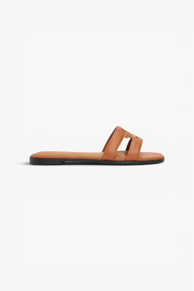 Tommy Hilfiger   TH LOGO STRAP MULE Kadın Kahverengi Sandalet - FW0FW08671 ürün görseli 1