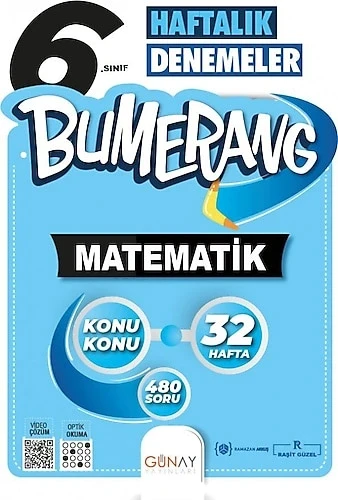 Günay 6.Sınıf Matematik Bumerang 32 Haftalık Denemeler ürün görseli 1