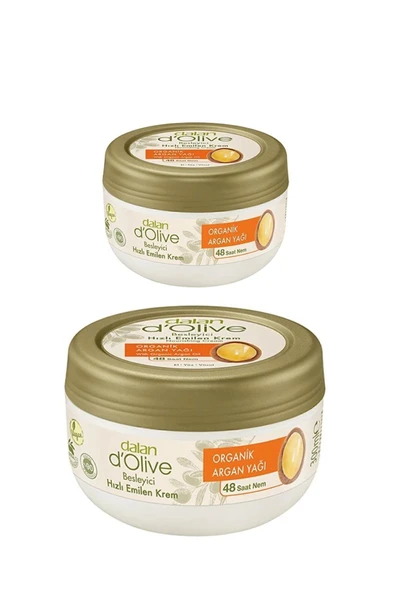 D'olive Organik Argan Yağı Besleyici Hızlı Emilen Krem 300 ml + 150 ml ürün görseli 1