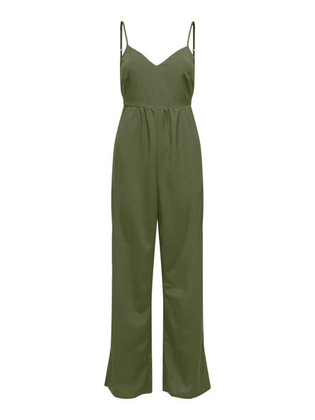 Only   ONLNOVA LIFE VIS MALI JUMPSUIT SOLID Kadın Yeşil Tulum - 15352528 ürün görseli 1