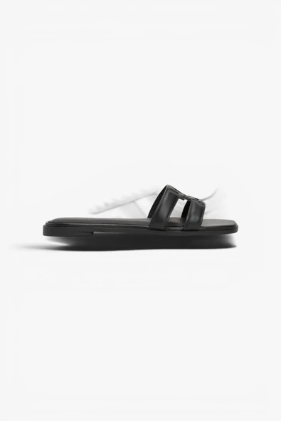 Tommy Hilfiger   TH LOGO STRAP MULE Kadın Siyah Sandalet - FW0FW08671 ürün görseli 1