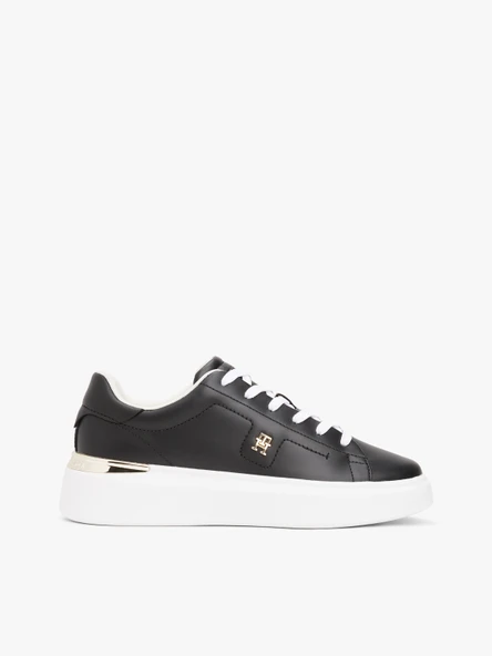 Tommy Hilfiger   TH FASHION COURT SNEAKER Kadın Siyah Spor Ayakkabı - FW0FW08631 ürün görseli 1