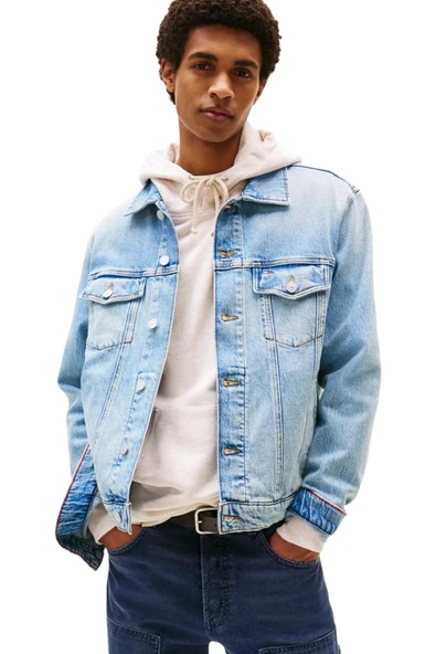 Tommy Hilfiger   RYAN RGLR TRCKR JCKT EXT CI8119 Erkek Mavi Ceket - DM0DM21916 ürün görseli 1