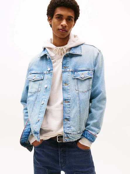 Tommy Hilfiger   RYAN RGLR TRCKR JCKT EXT CI8119 Erkek Mavi Ceket - DM0DM21916 ürün görseli 1