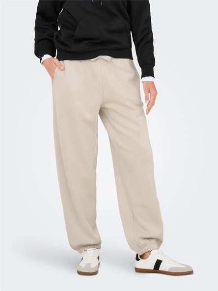 Only   ONLBEST LIFE CUFF PANT SWT NOOS Kadın Gray Eşofman Altı - 15357504 ürün görseli 1