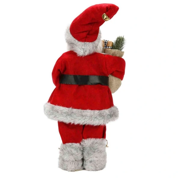 Gri Kürklü Dekoratif Biblo 41 cm - Resim 3