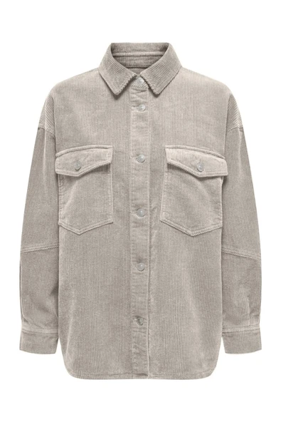 Only   ONLTIGGY L/S CORD SHACKET PNT Kadın Bej Ceket - 15331547 ürün görseli 1