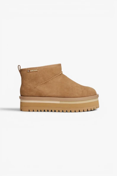 Tommy Hilfiger   TJW FLATFORM SNOW BOOT SUEDE Kadın Yeşil Bot - EN0EN02841 ürün görseli 1