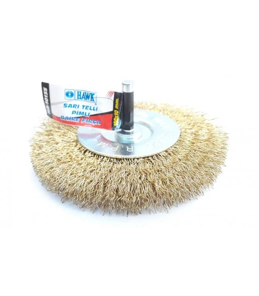 Hawk HA10135 Pimli Sarı Tel Daire Fırça 100x10 mm ürün görseli 1