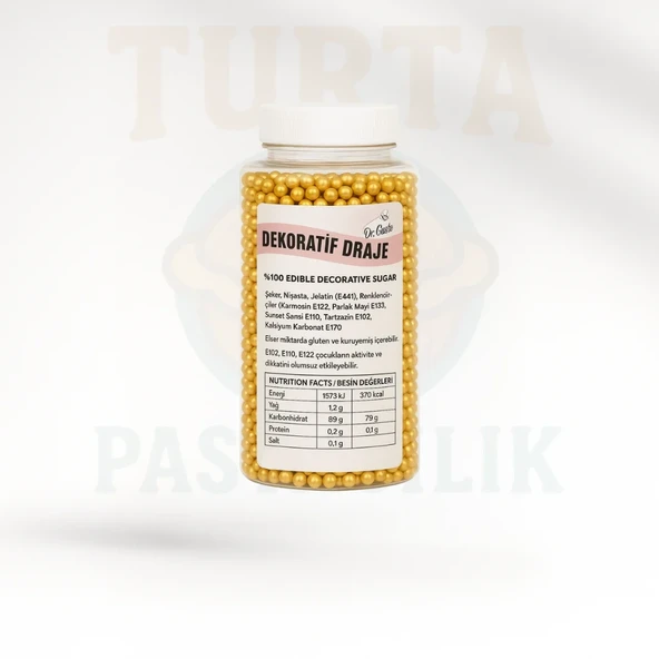 DR.GUSTO SPRINKLES 2 MM  250 GR ALTIN ürün görseli 1
