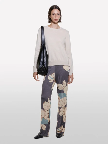 Sisley   Kaşmir Karışımlı Regular Fit Kazak Kadın Krem Kazak - 325A102HM100F ürün görseli 1