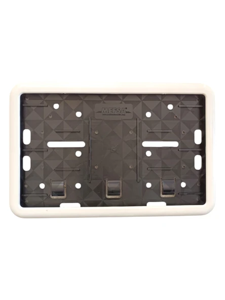Çerçeveli Motor Plakalık Plaka Altlığı Beyaz 17x26 cm ürün görseli 1