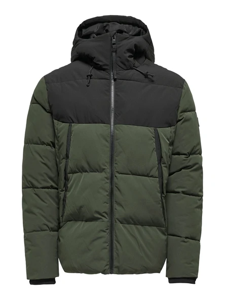 Only & Sons   ONSPETE PUFFER JACKET OTW Erkek Gri Ceket - 22034728 ürün görseli 1