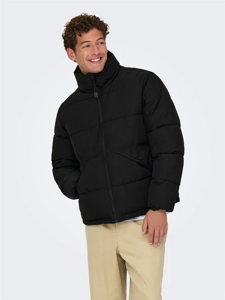 Only & Sons   ONSPACK LIFE PUFFER JACKET OTW Erkek Siyah Mont - 22034718 ürün görseli 1