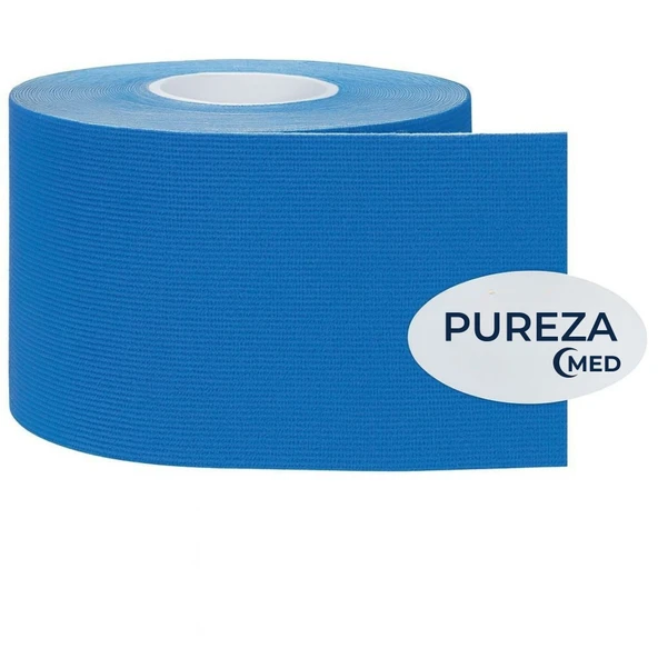 Pureza Kinesiyolojik Bandı Mavi/Sporcu Bantı, Ağrı için Kas Bandı  Su ve Ter geçirmez Spor Yapışkan Bant 5cmx5cm ürün görseli 1