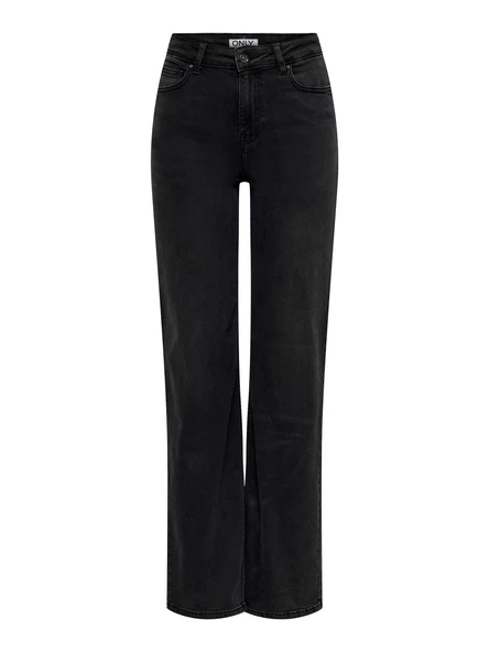 Only   ONLLUNA HW WIDE DNM BF DIABOX Kadın Siyah Denim Pantolon - 15323180 ürün görseli 1