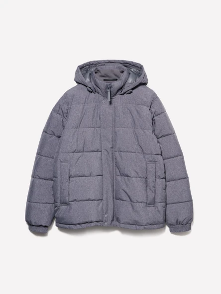 Sisley   Çıkarılabilir Kapüşonlu Cepli Gizli Fermuarlı Şişme Mont Erkek Siyah Mont - 324A2WYCSN03M ürün görseli 1