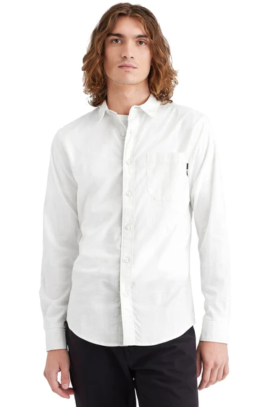 Dockers   LS ULTIMATE SHIRT SLIM END ON END DELFT Erkek Kahverengi UK Gömlek - A4253 ürün görseli 1