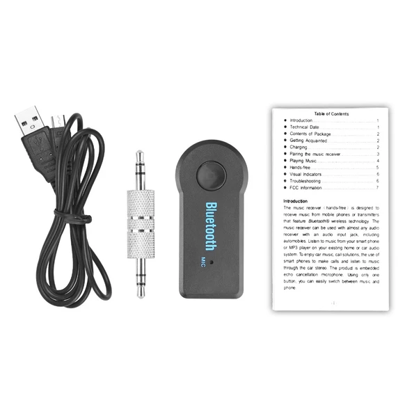 Bluetooth Aux Araç Kiti Aux Bluetooth Çevirici - Resim 5