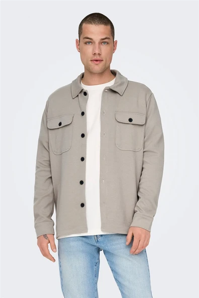 Only & Sons   ONSNEWKODYL OVERSHIRT SWEAT NOOS Erkek Kahverengi UK Gömlek - 22021279 ürün görseli 1