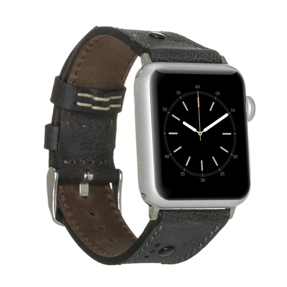 Apple Watch Uyumlu Deri Kordon 38-40-41mm BT TN01 Siyah ürün görseli 1